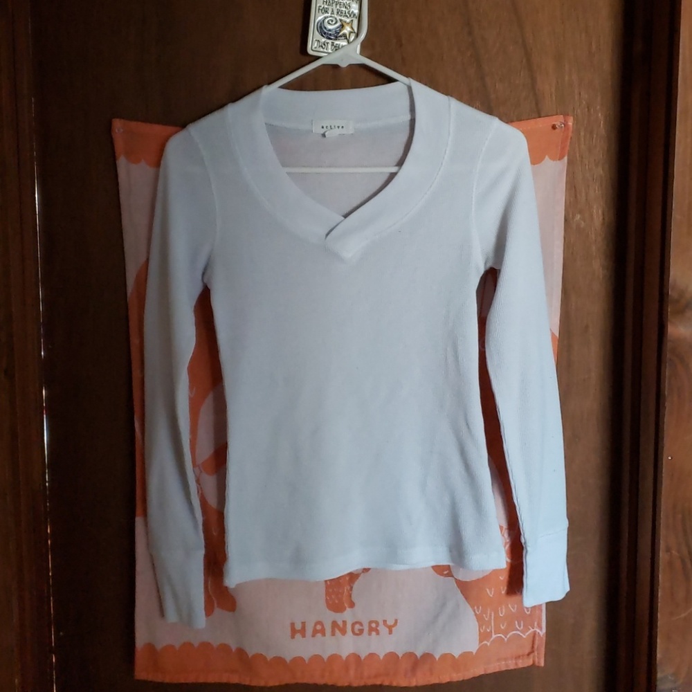 White thermal long sleeve